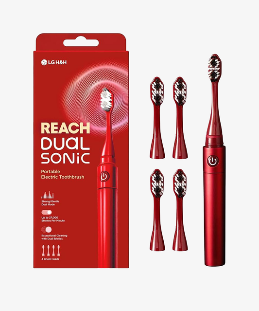 REACH Dual Sonic Electric Toothbrush - Red