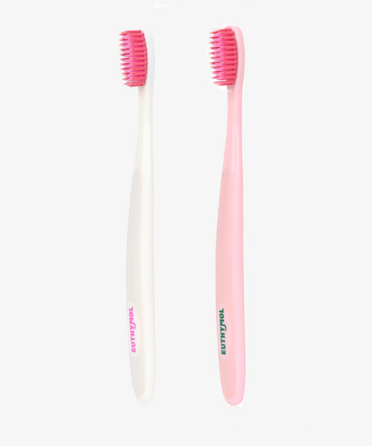 Euthymol Whitening Toothbrush 2-Pack (Pink & White)