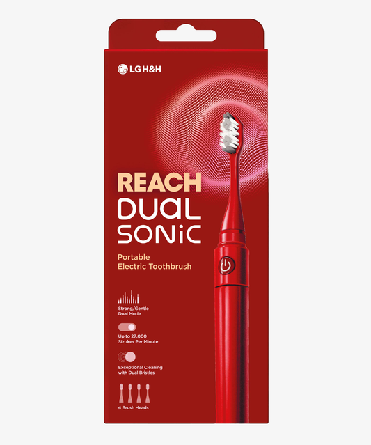 REACH Dual Sonic Electric Toothbrush - Red